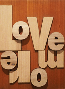 Image of Michelle Lockwood's laser engraving cutting, Love More (version 1).
